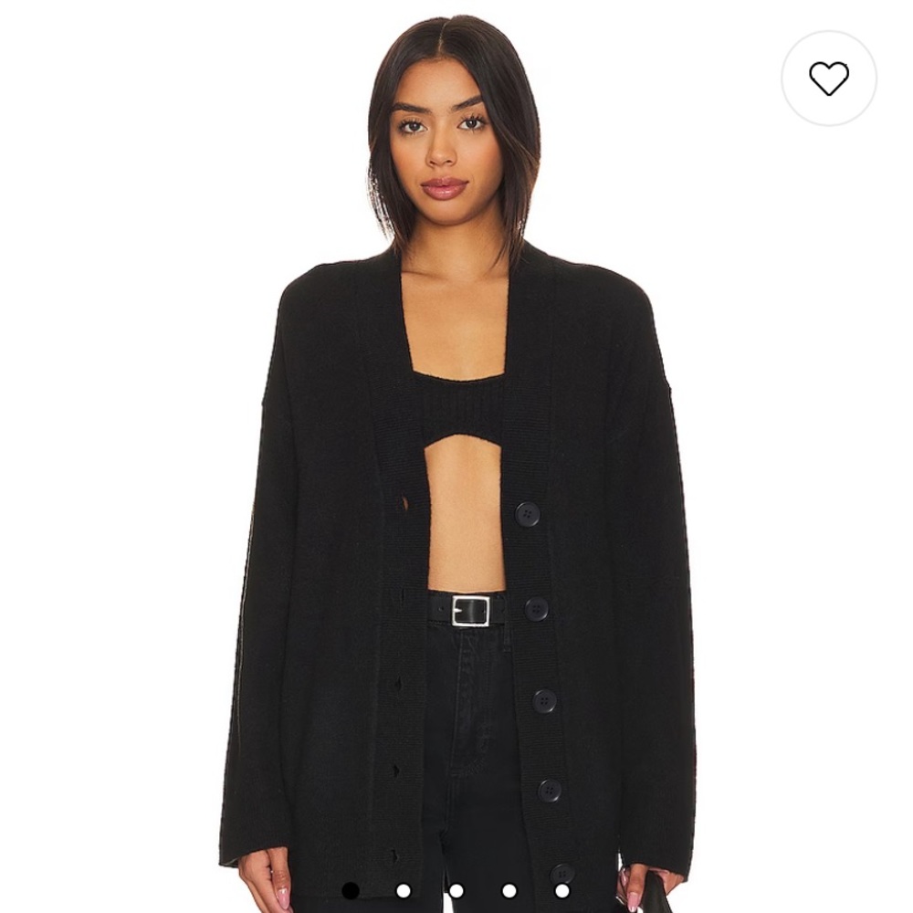 Camila Coelho Black Cardigan and Bralette set size XS from revolve